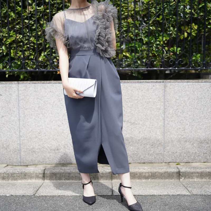 LAGUNAMOON（ラグナムーン）LADYチュールドッキングコクーンワンピース