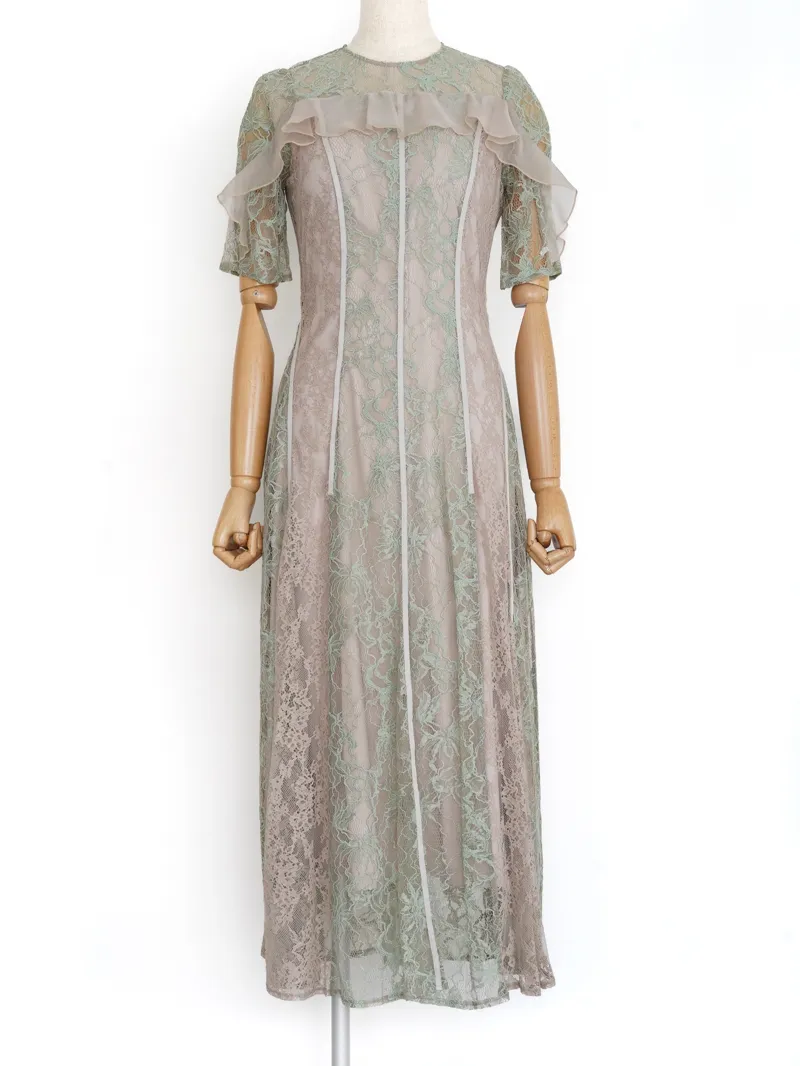 FRAY I.D（フレイ アイディー）コンビネーションレースフレアドレス