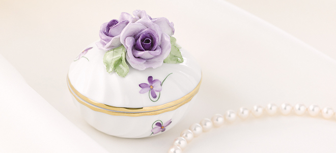 バイオレット・シンプル] ボンボニエール 3ローズ