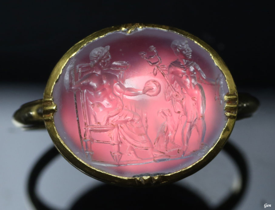 ゼウス＆ヘラ』のシェルカメオ・ブローチ | アティークジュエリー