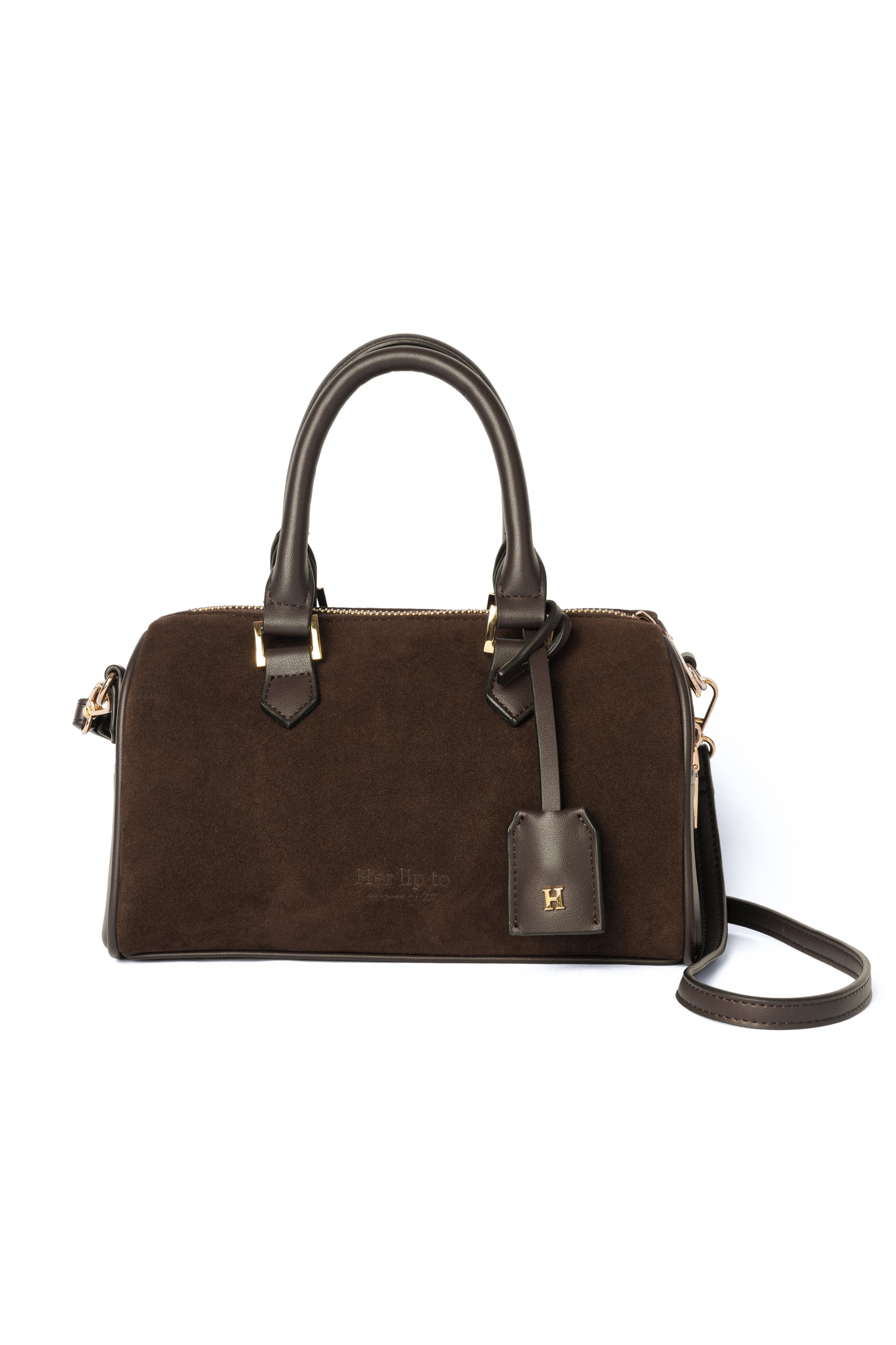 Suede Mini Boston Bag