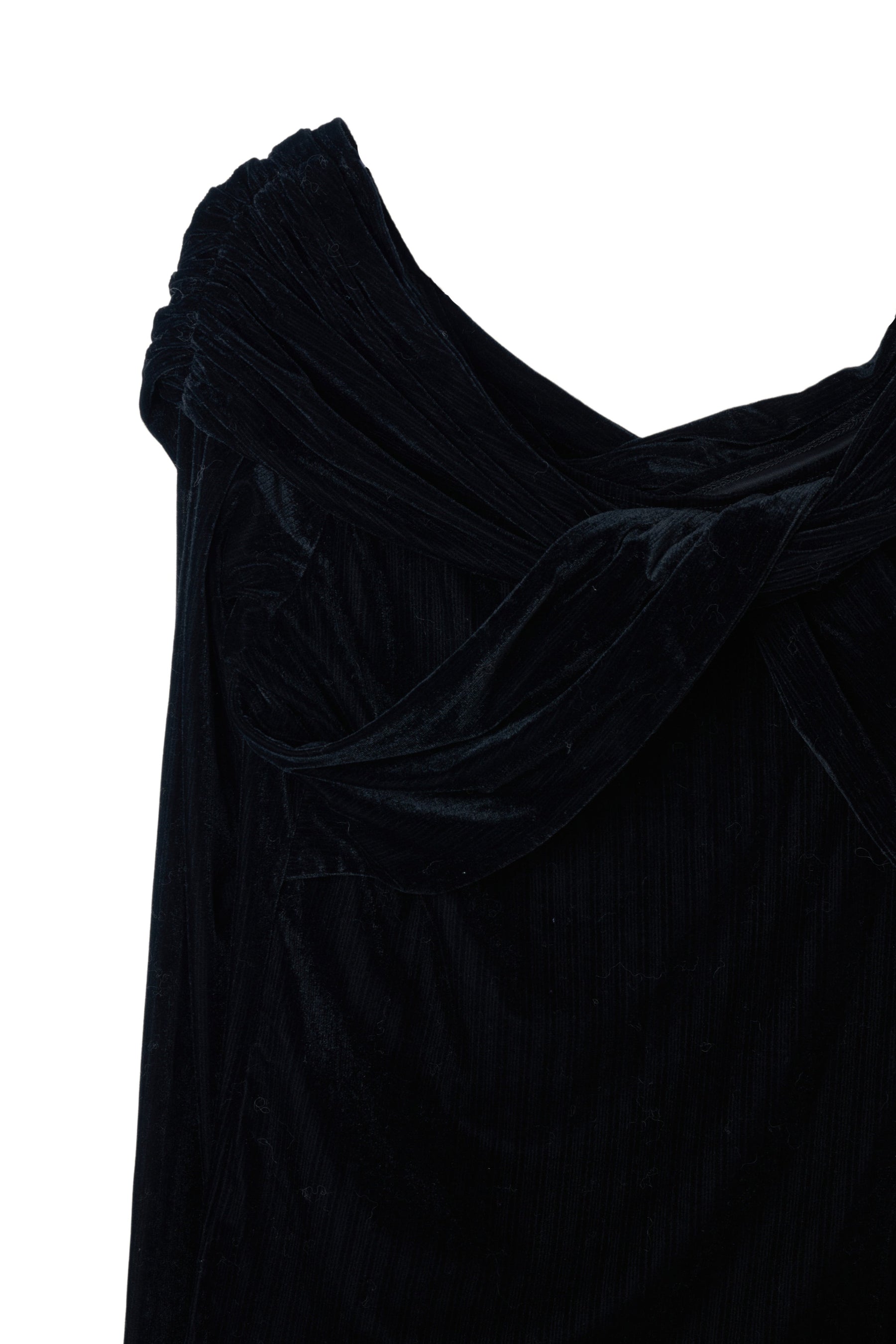 Twisted Gathered Velour Top