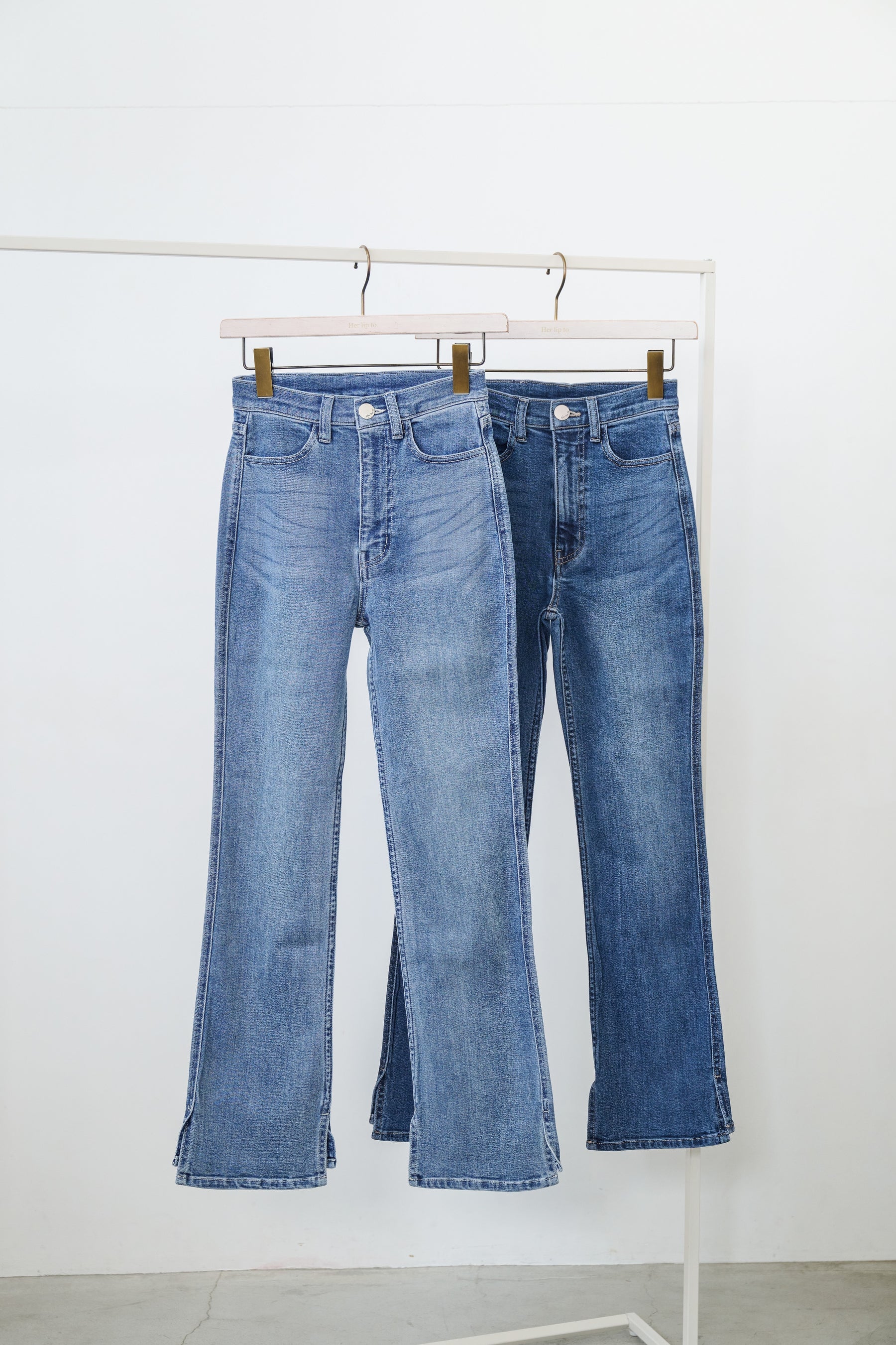 light blue / blue】New York High-Waisted Jeans
