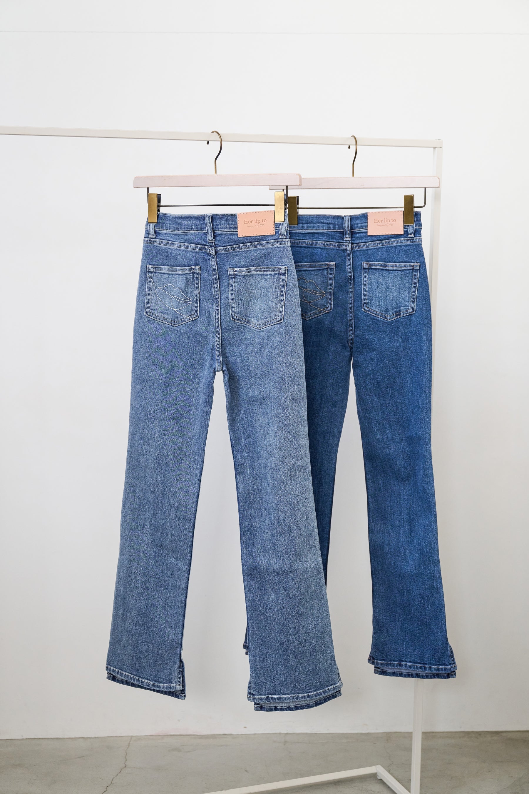 light blue / blue】New York High-Waisted Jeans