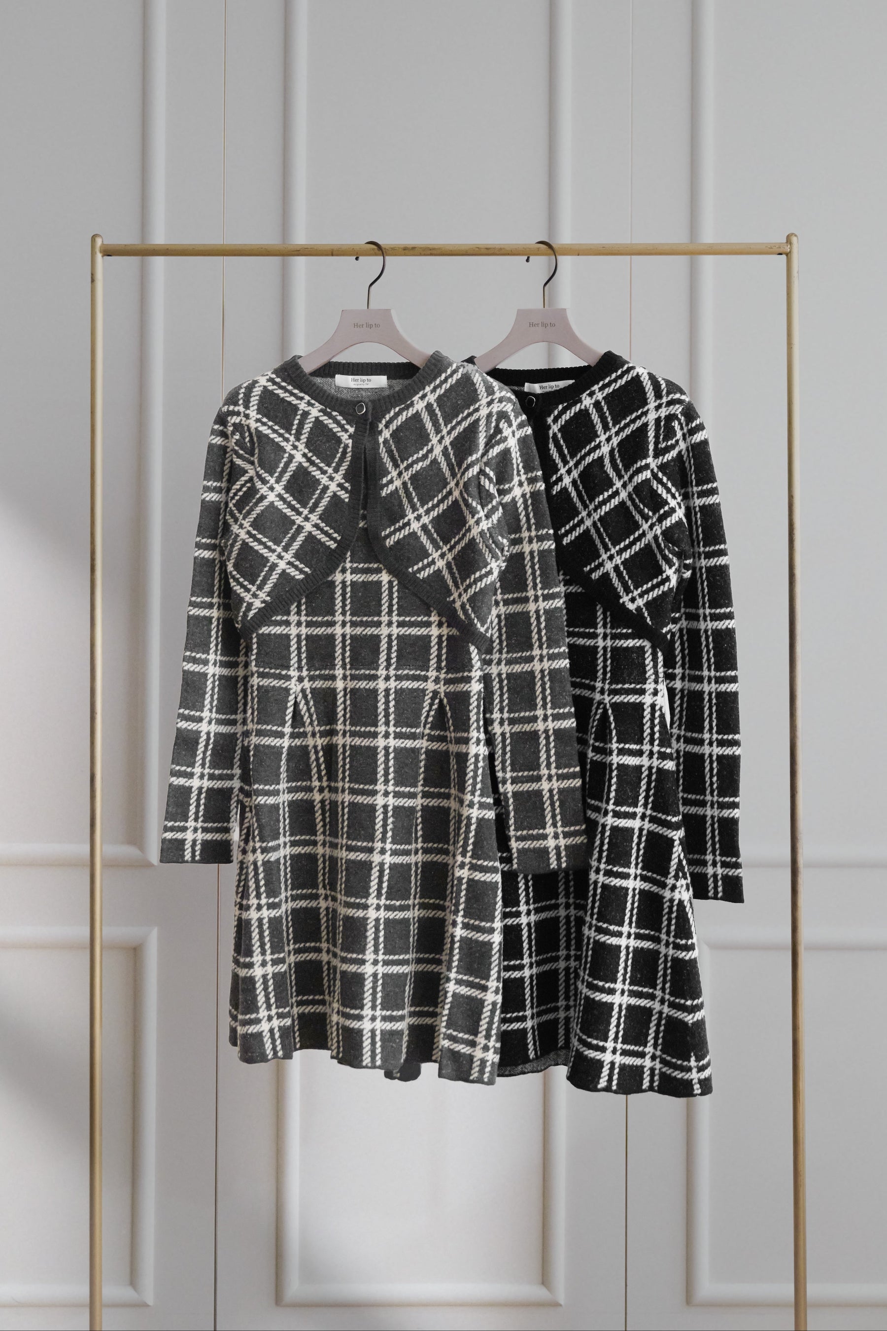 Pantheon Checked Knit Dress