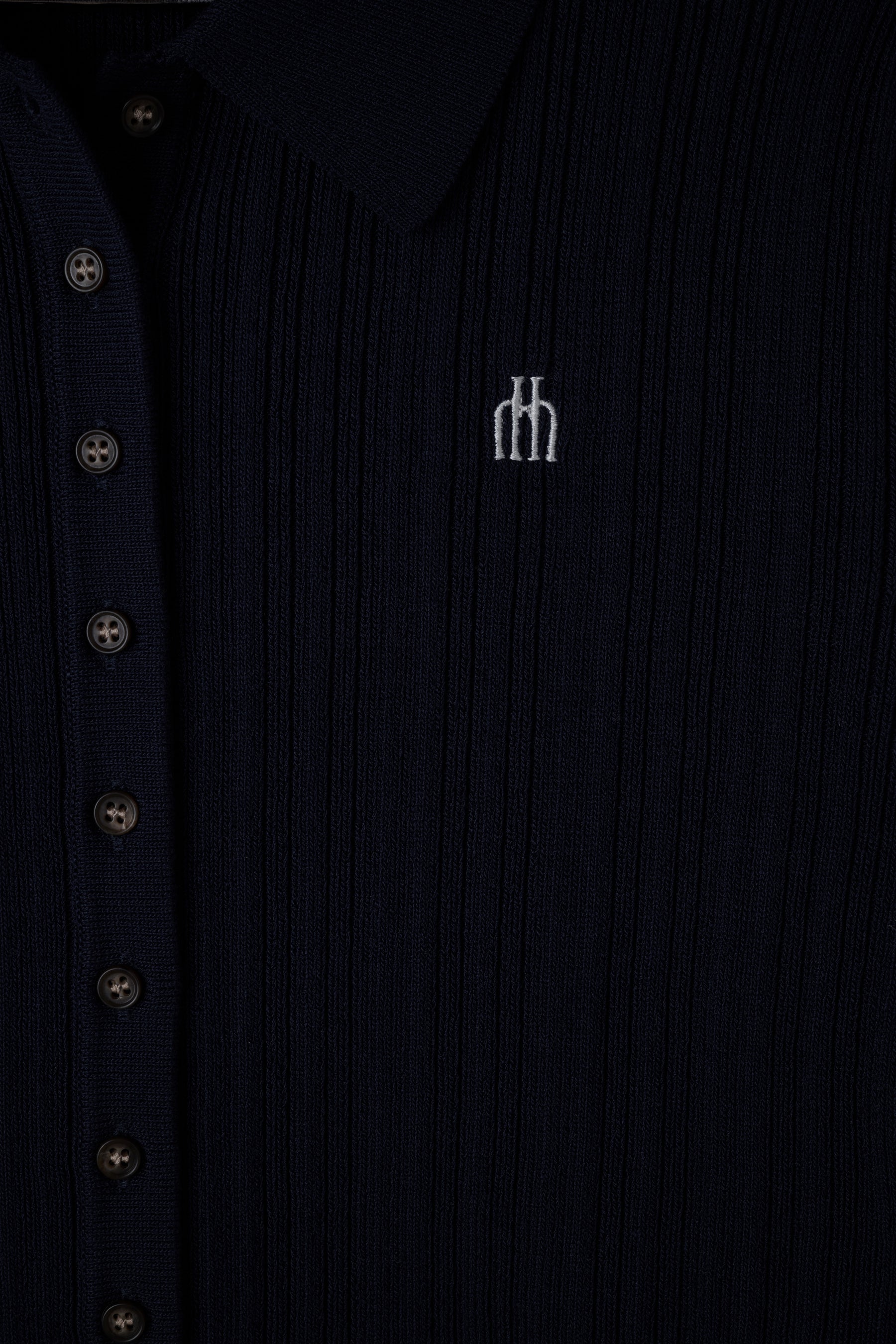 新色】Trois Rib Knit Polo Top