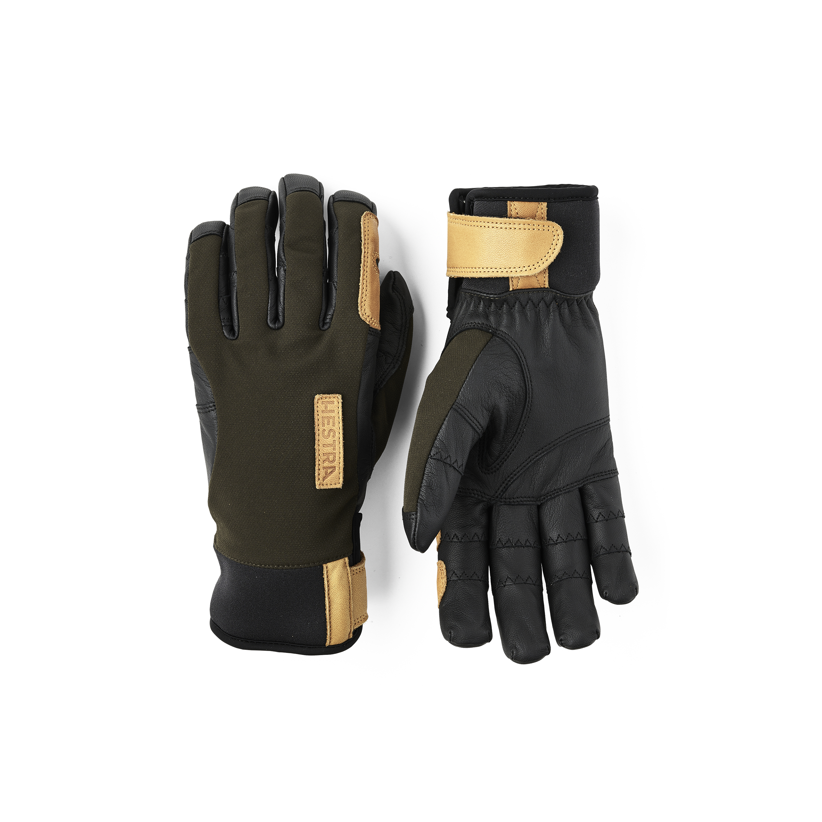 Ergo Grip Active Wool Terry 5-finger - Dark Forest/Black | Hestra