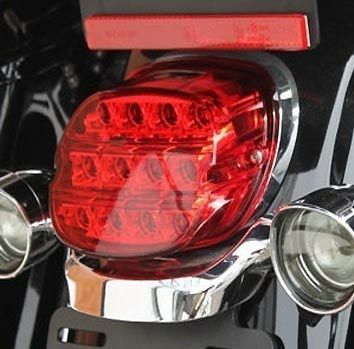 レイバック LEDテールランプ レッドxクリア |ハーレーパーツ専門店 HD