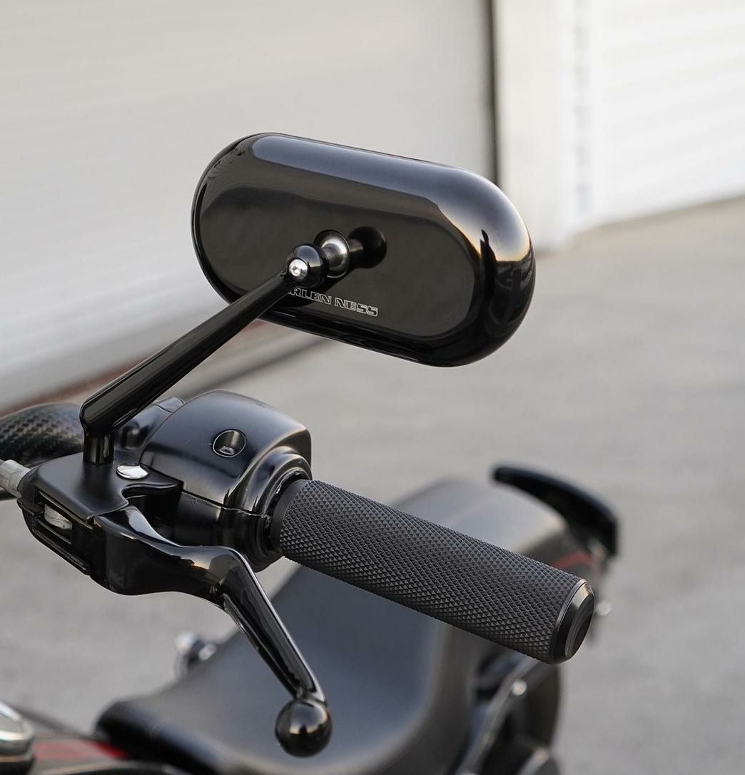 クリアキン ヘビーインダストリー・ミラー ブラック |ハーレーパーツ