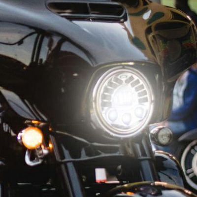 クリアキン ヘッドライト トリムリング ブラック 7インチ |ハーレー