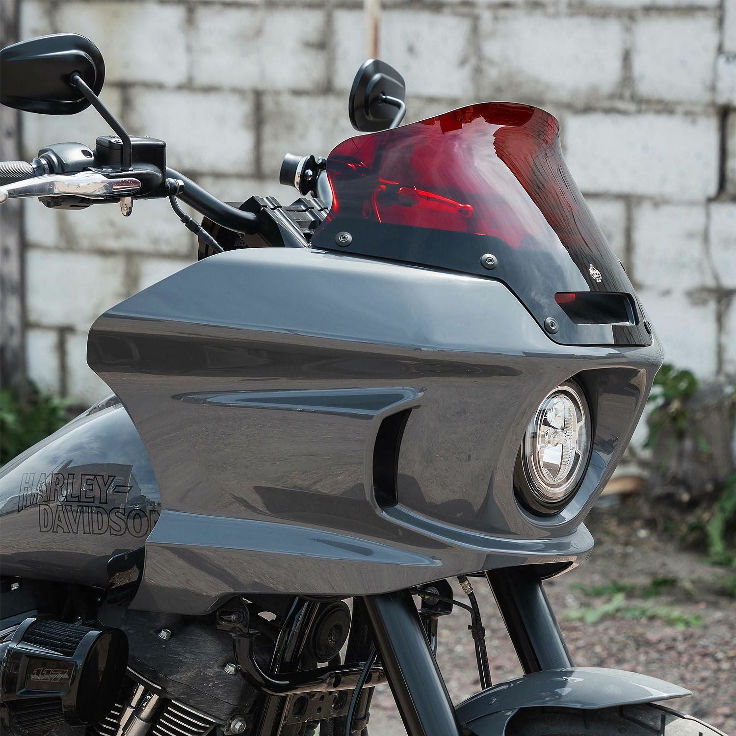 クロックワークス KOLOR FLARE ウインドシールド 6インチ レッド