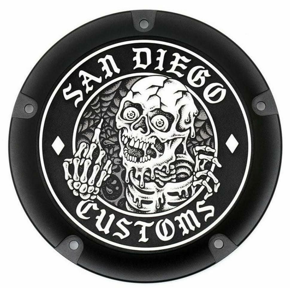 San Diego Customs M8ソフテイル ダービーカバー SKIPPER グロス