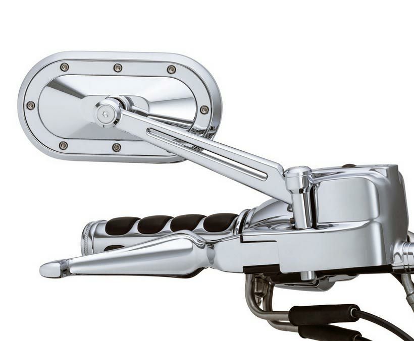 クリアキン ヘビーインダストリー・ミラー クローム |ハーレーパーツ