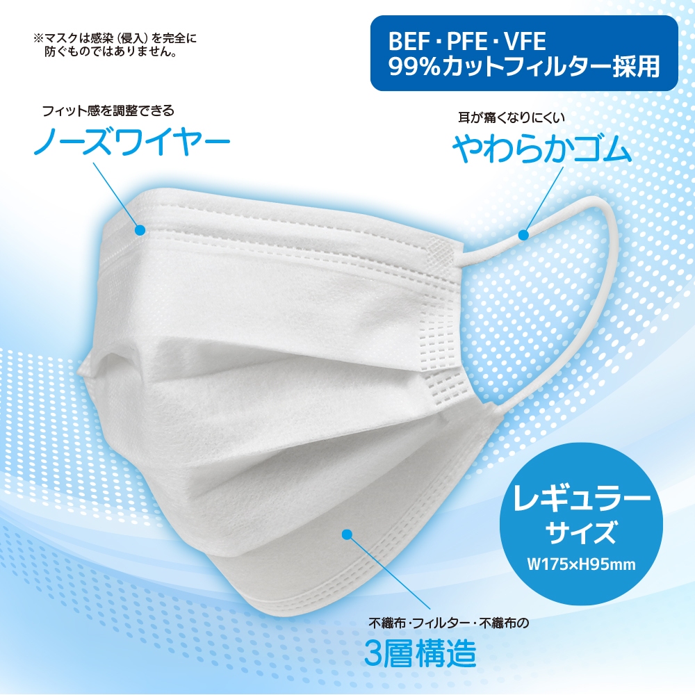 マスク1枚入り(オリジナルチラシ)【販促花子ノベルティ】