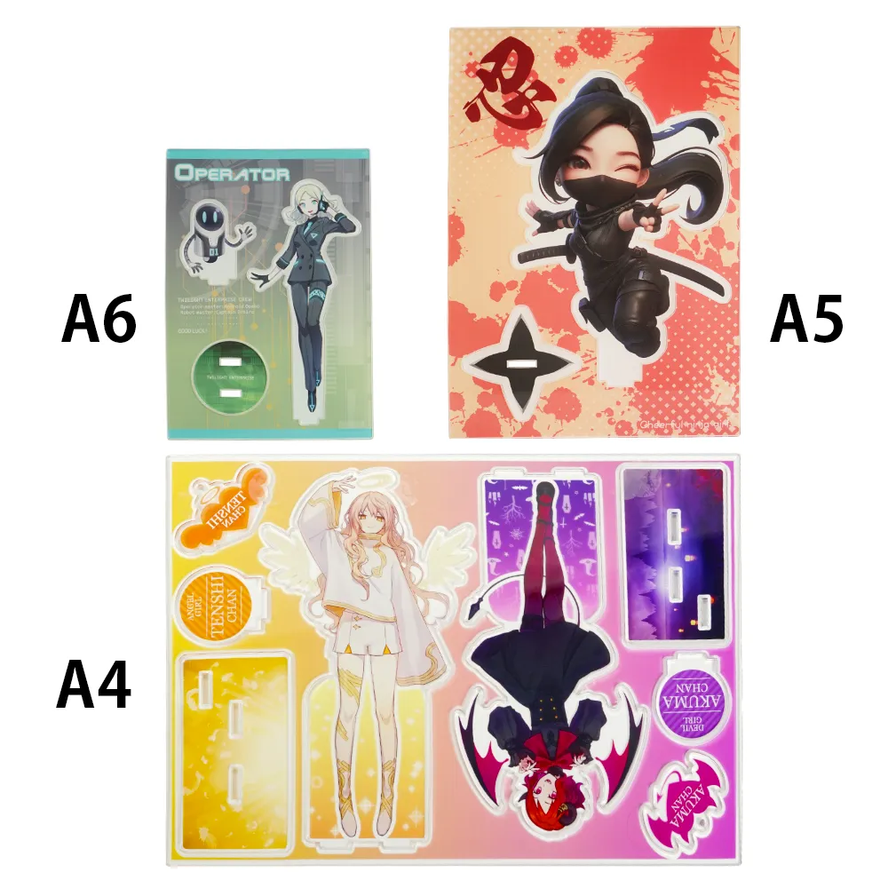 アクリルスタンド(プレート) A4サイズ【販促花子ノベルティ】