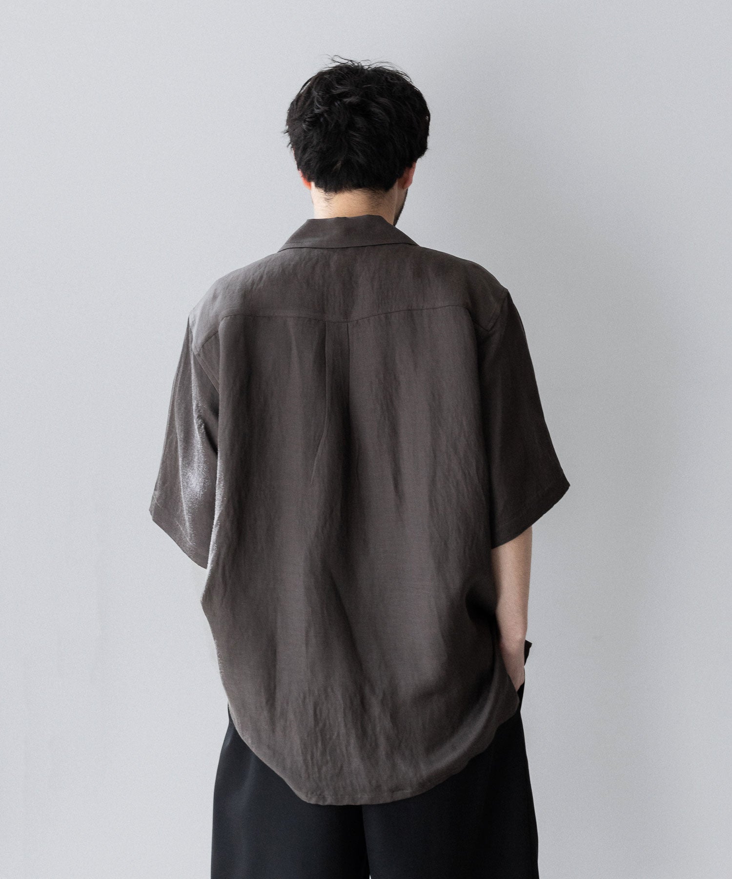 ssstein / シュタイン】VIS/LI TWILL OVERSIZED OPEN COLLAR SS SHIRT
