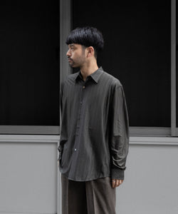 KANEMASA PHIL.】46G MODEST STRIPE SHIRT - GREY | 公式通販サイト