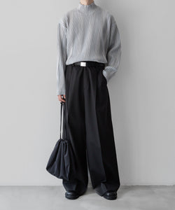 ssstein / シュタイン】OBLIQUE PATTERNED KNIT LS - GREY | 公式通販