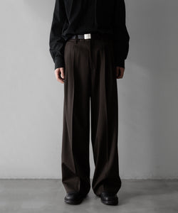 ssstein / シュタイン】LONG WIDE TROUSERS - MILITARY KHAKI | 公式