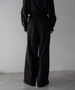ssstein / シュタイン】LONG WIDE TROUSERS - BLACK | 公式通販サイト
