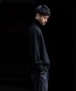 stein / シュタイン】EX FINE LAMBS LOOSE HIGH NECK KNIT LS - BLACK