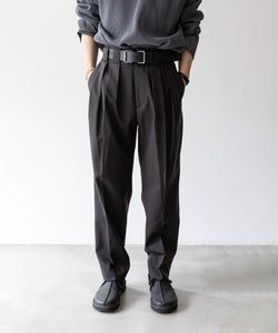 stein / シュタイン】DOUBLE WIDE TROUSERS - DARK CHARCOAL | 公式