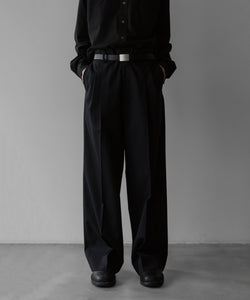 ssstein / シュタイン】LONG WIDE TROUSERS - BLACK | 公式通販サイト