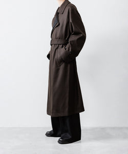 ssstein / シュタイン】DOUBLE LAPELED DOUBLE BREASTED COAT - GREY