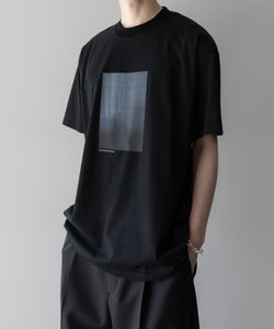 stein / シュタイン】PRINT TEE [ LAYERING ] - BLACK(MERCERISED