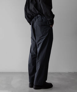 stein / シュタイン】WINDPROOF NYLON WIDE EASY TROUSERS - BLACK