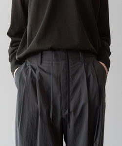 ssstein / シュタイン】WINDPROOF NYLON EASY WIDE TROUSERS - GREY