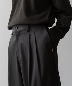 ssstein / シュタイン】LONG WIDE TROUSERS (2/90 WOOL GABARDINE