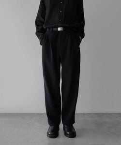 ssstein / シュタイン】GRADATION PLEATS WIDE TROUSERS - BLACK