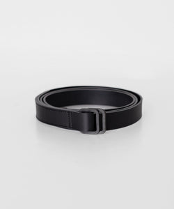 ssstein / シュタイン】LEATHER BELT(RECTANGLE BUCKLES) - BLACK