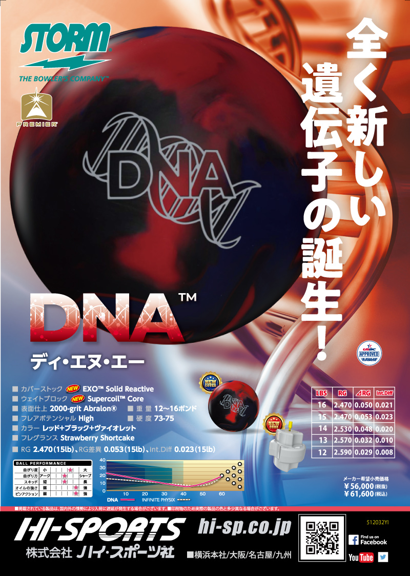 DNA - ハイスポーツ社 ：信頼のボウリング用品販売