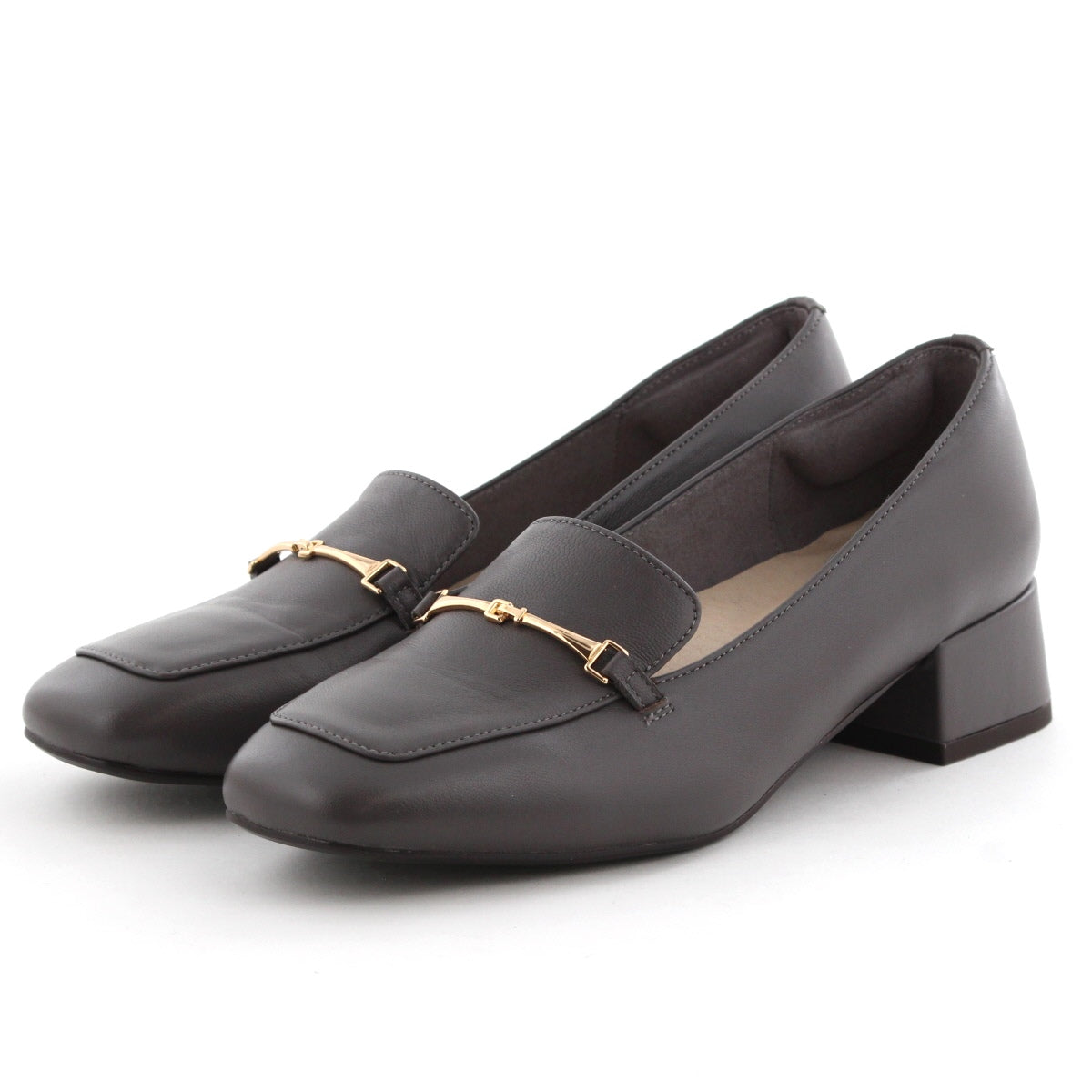 再値下げ】スクエアトゥヒールローファー/544318