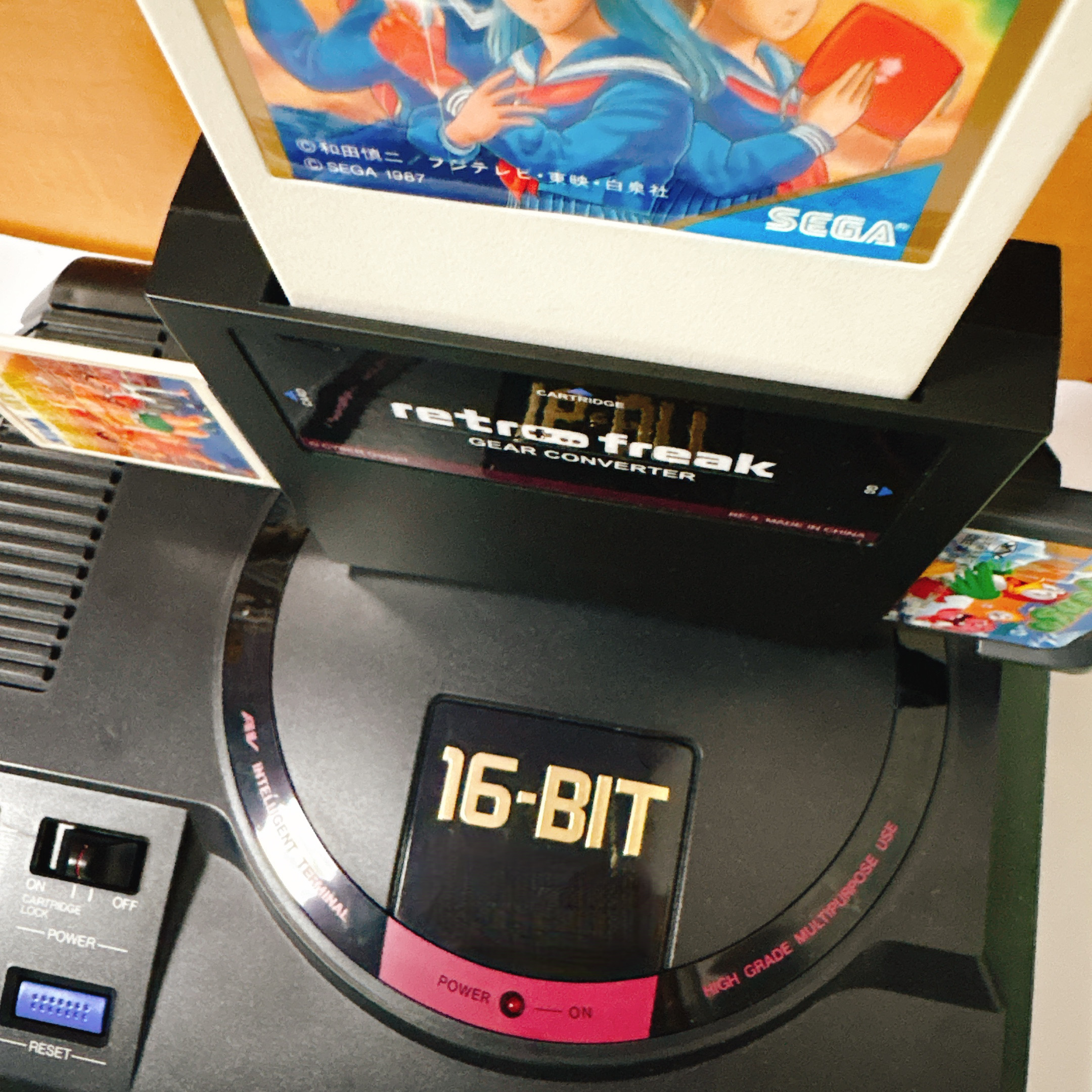 レトロフリークの【ギアコンバーターS】メガドライブ実機でレビュー
