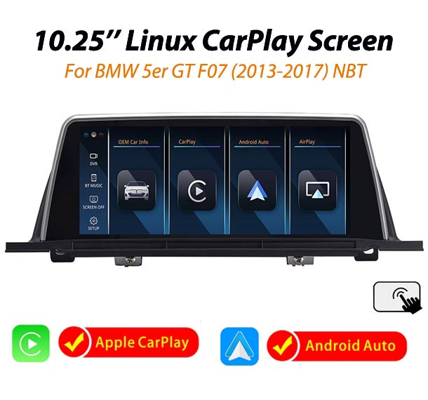 10.25'' BMW 5er GT F07 2011-2017 Linux Screen CarPlay Android Auto