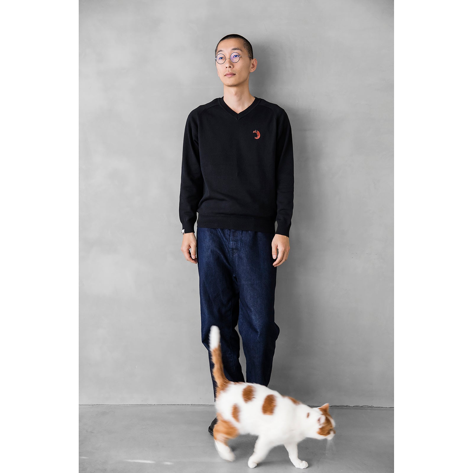 あわせがい対象商品（ワッペン別売）】Vネックセーター ワッペン：左胸