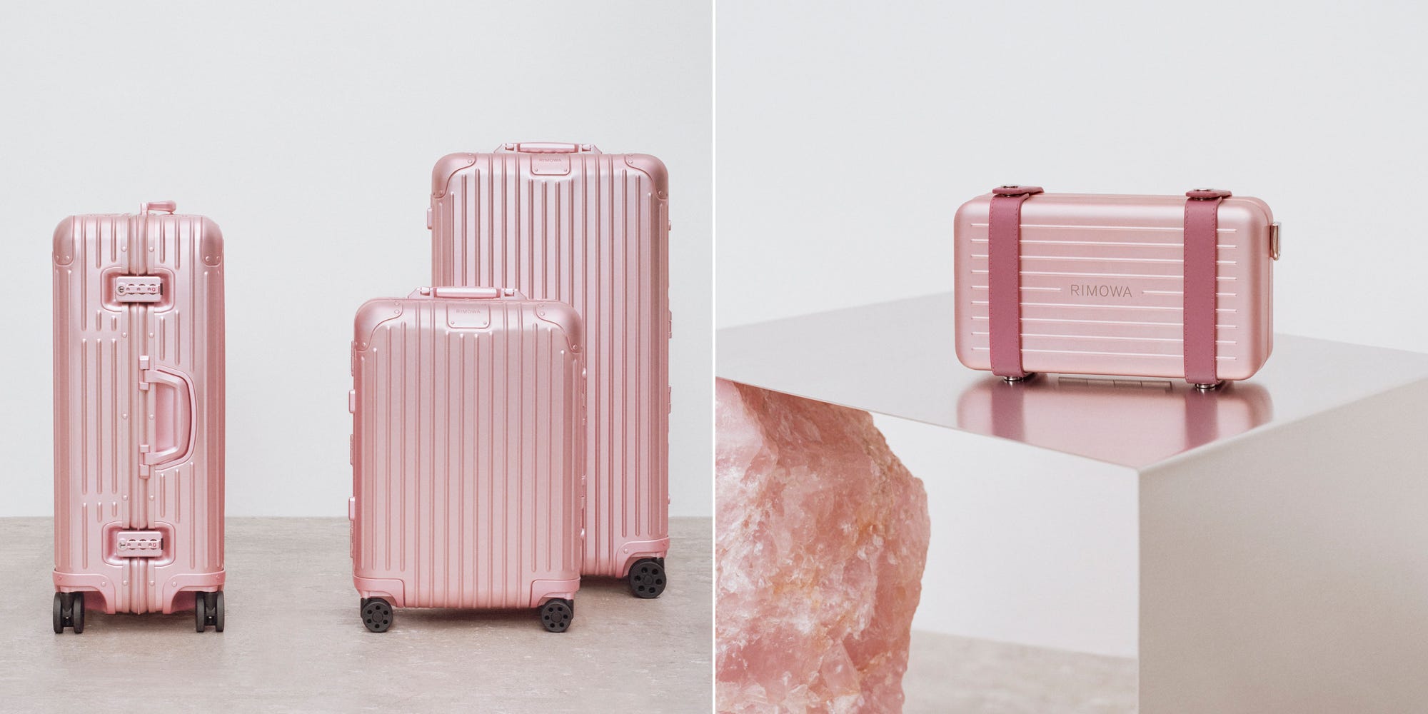 リモワ」がローズクオーツから着想を得た新色カプセルコレクションを