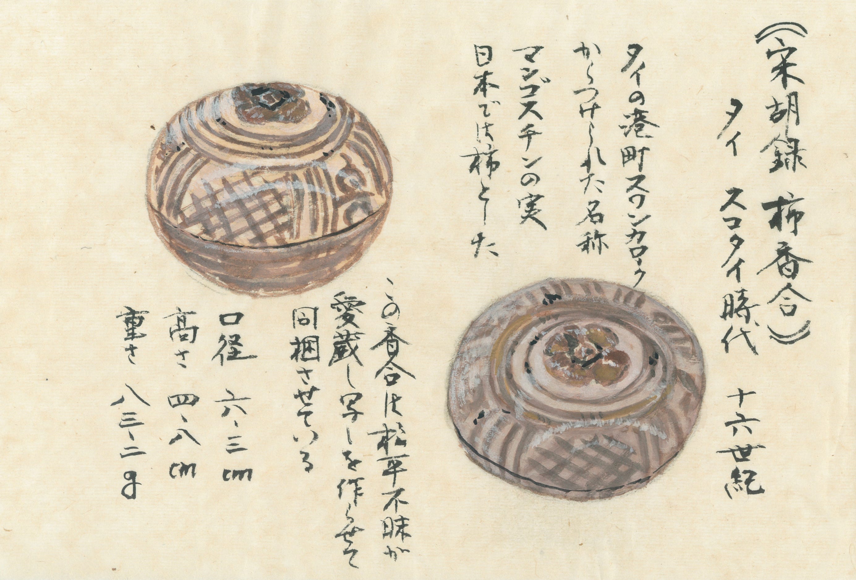 陶芸家 田端志音 乾山 絵錦 香合 梅香合 茶道具 共箱 陶芸家 田端志音