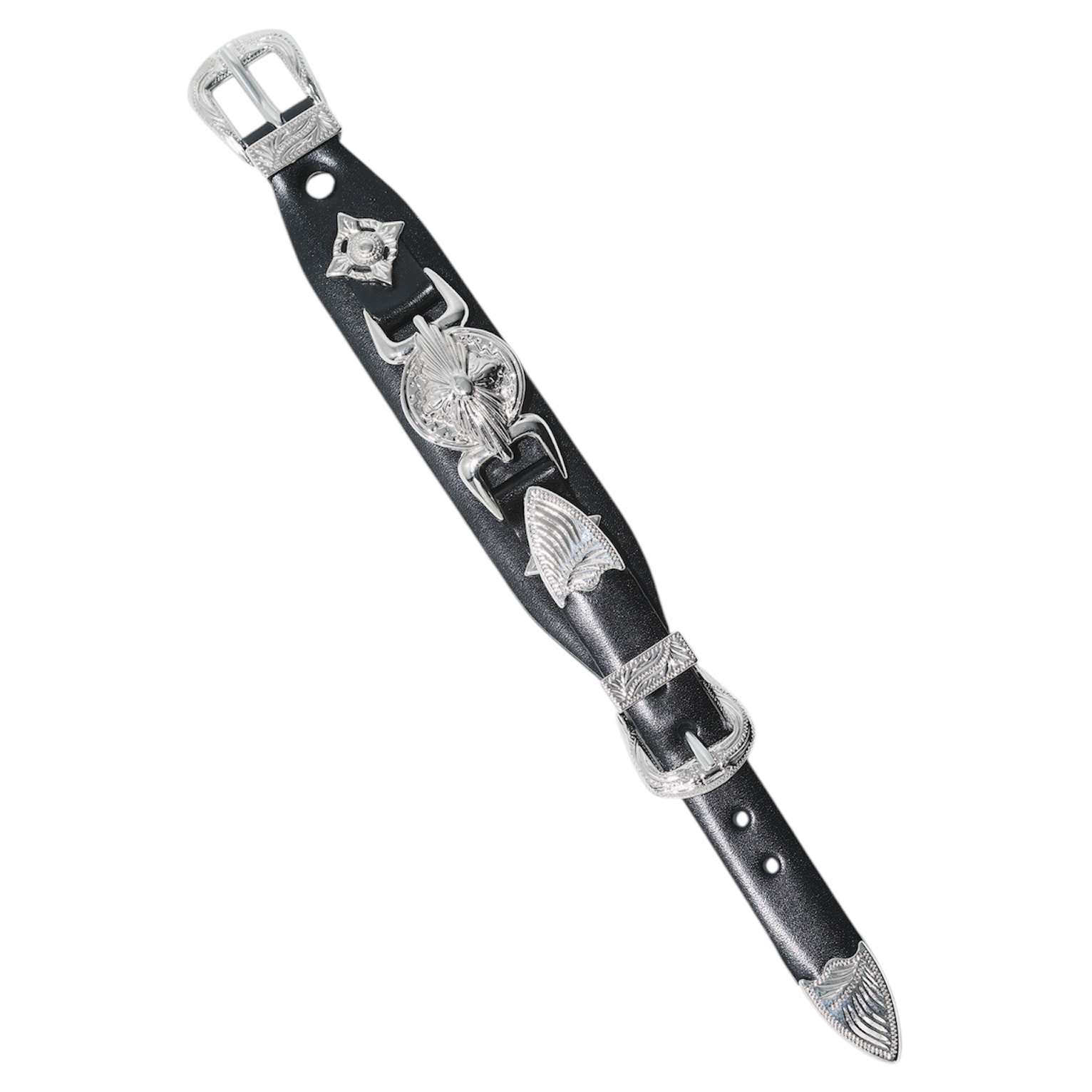 2026SS TOGA TOO DOUBLE BUCKLE CONCHO BANGLE - BLACK 商品詳細