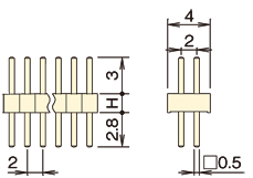 ピンヘッダー角ピン/ナイロン/PSS-22 製品詳細【廣杉計器】