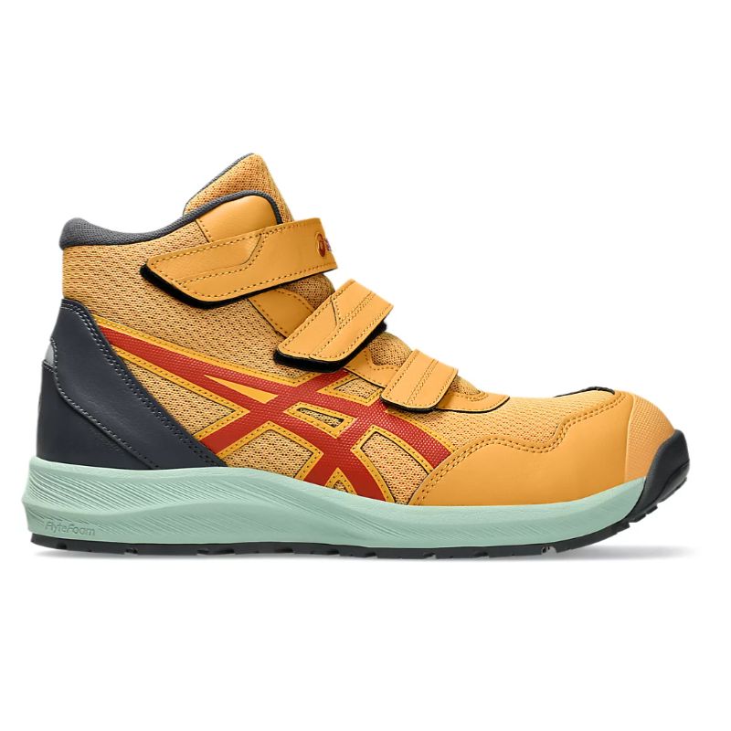 カ*デ様 asics 限定カラー 安全靴 27センチ ゴールデンイエロー×ブラッ