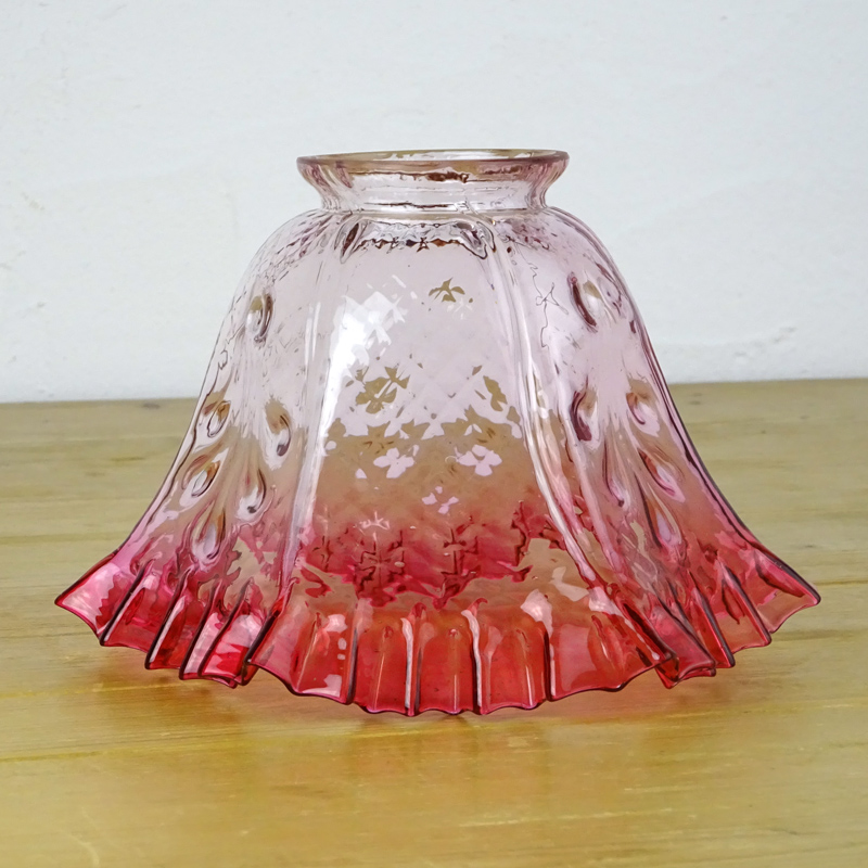 フランス製 アンティーク ガラス ランプ シェード | アンティーク