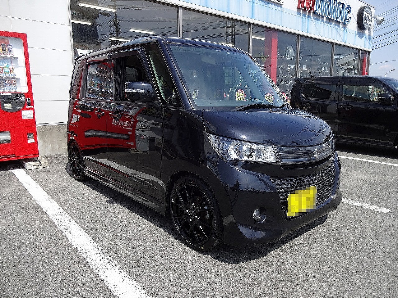 Y様 パレットSW 16インチ タイヤホイールダウンサス