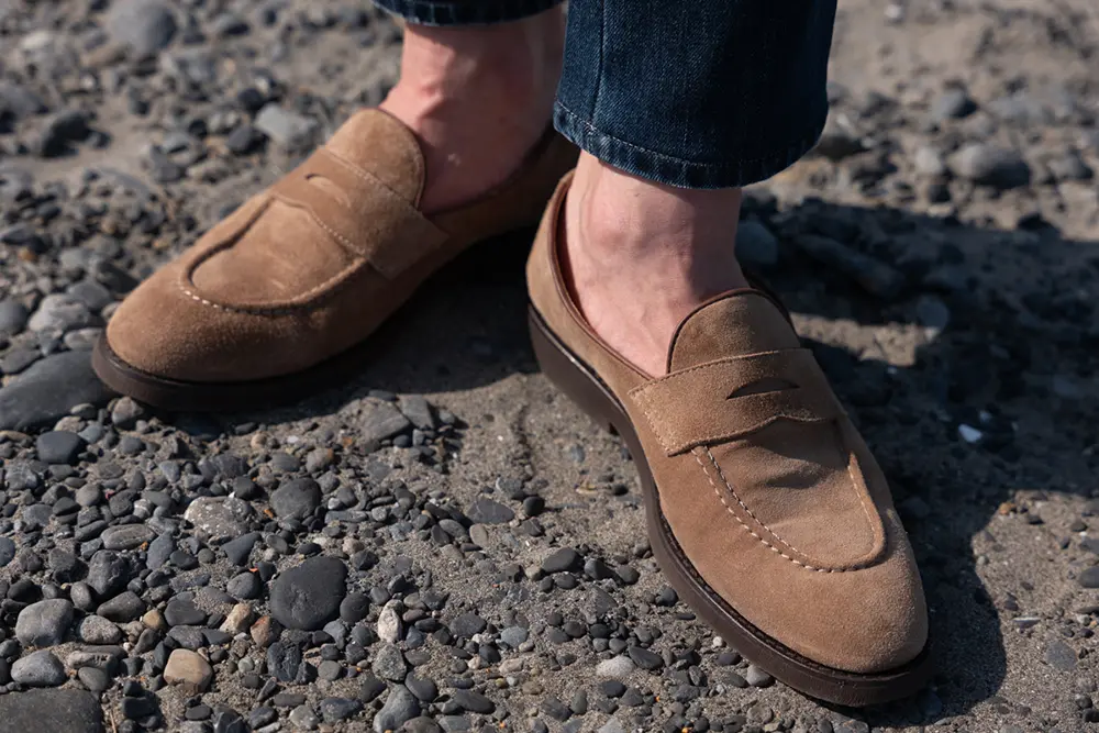 ブルネロクチネリ Suede Penny Loafer: - Hooked-on