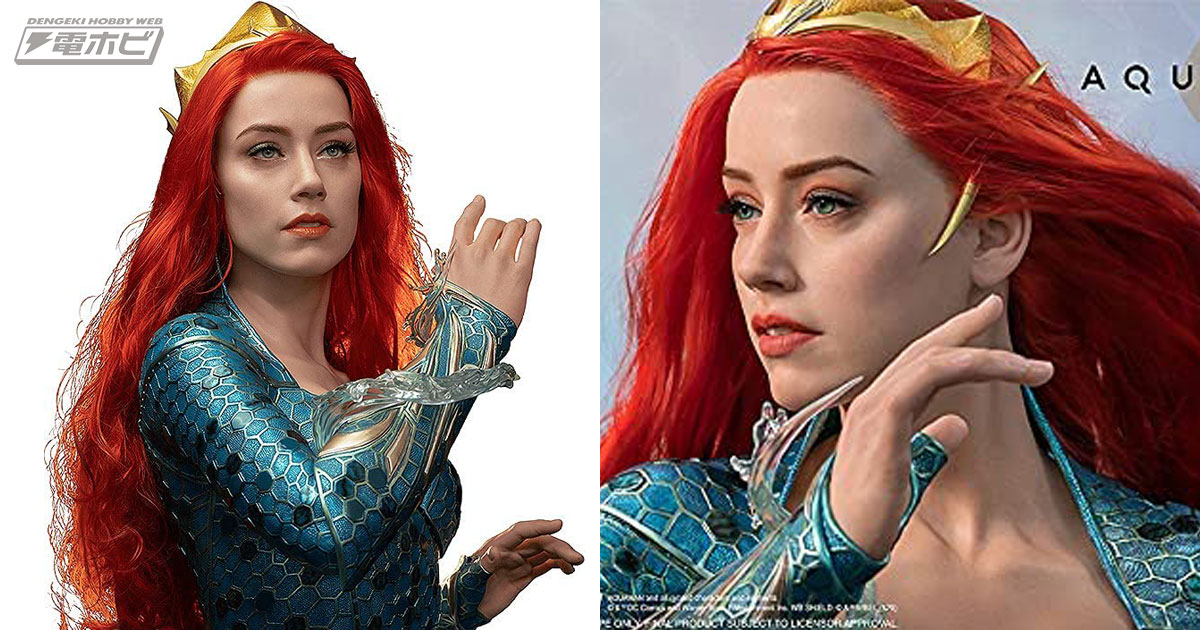 映画『アクアマン』王女メラが1/1スケールで胸像フィギュア化！水を