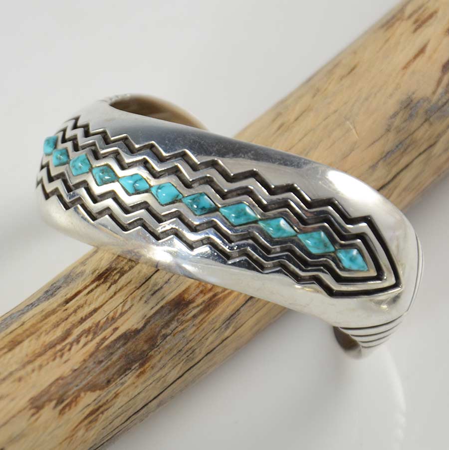 Harvey Begay Navajo Silver Bracelet