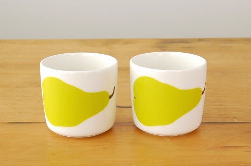 取扱い終了】marimekko/マリメッコ/PAARYNA/洋ナシ模様のマグ2個セット